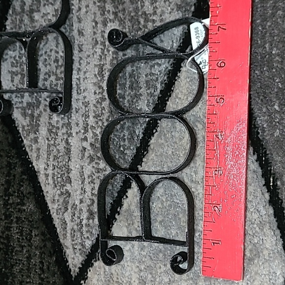 3- BOO! HALLOWEEN METAL BLACK GLITTER SIGNS PRICE FIRM - Picture 5 of 10